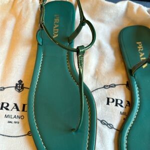 Prada teal sandals size 40